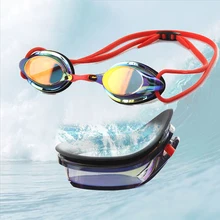 Adults Training Competition Swim Goggles Colour-tinted Mirrored Anti-Fog Swim Glasses Anti-UV Goggles Pool Beach Swim Gift