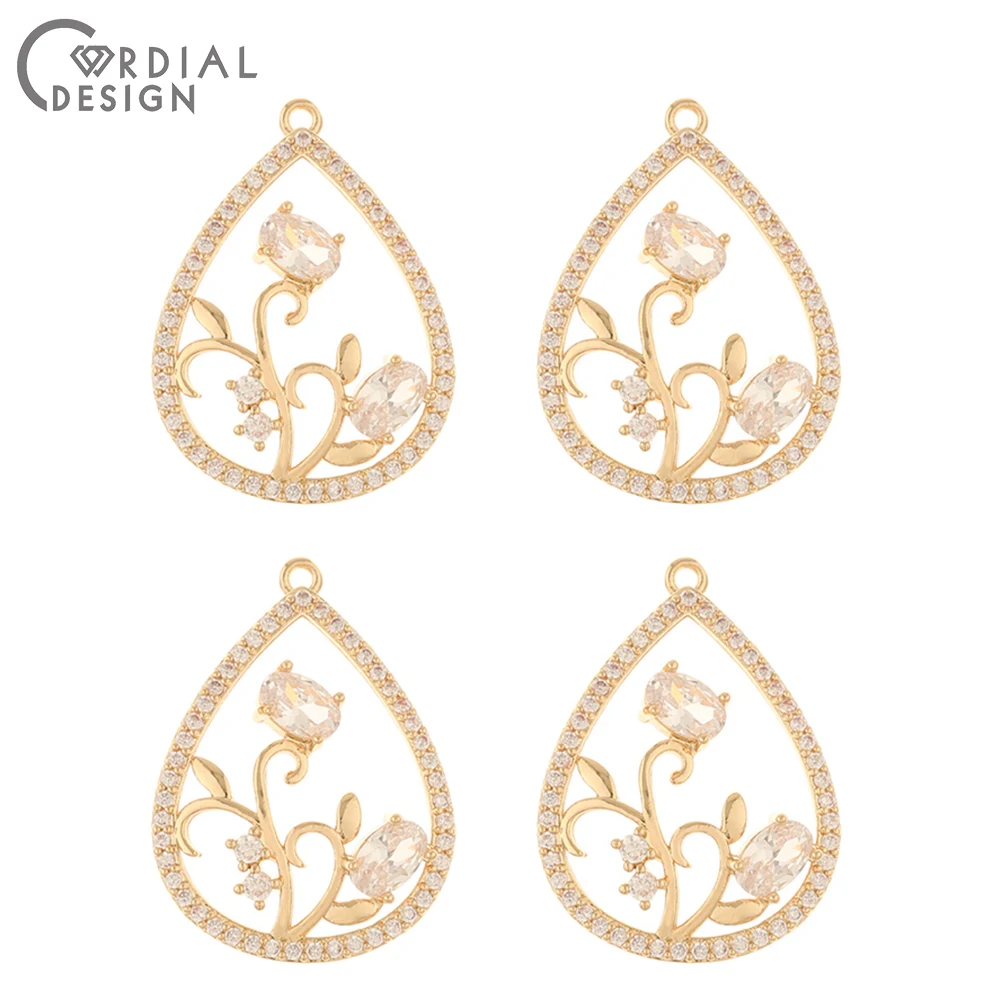 Cordial Design 20Pcs 21*28MM Earrings Pendant/DIY Making/Jewelry Accessories/Hand Made/Flower Shape/Jewelry Findings Components - cordial