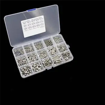 

480pcs M3 M4 M5 304 Stainless Steel Hex Socket Cap Head Bolts Screws Nuts Kit