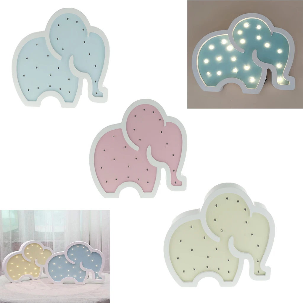 Cute Elephant LED 3D Light Night Light Kids Gift Toy For Children Bedroom