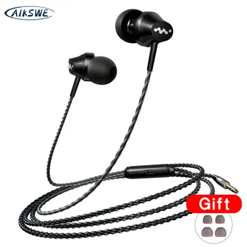 

3.5mm Heavy Bass TPE Wired In-Ear Earphones With Mic Earpiece Comforted Earbud Volume Control Stereo Sport Headset For PC