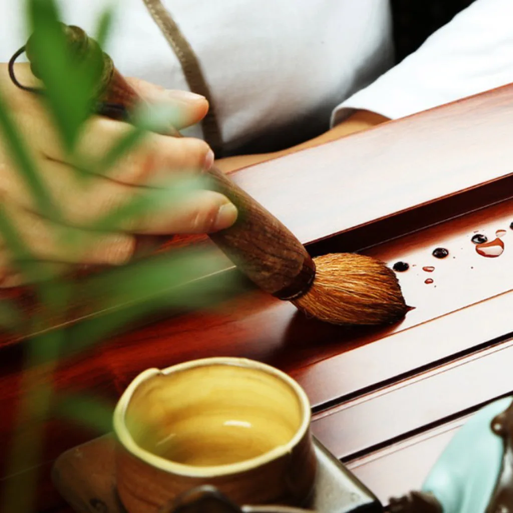 Chinese Ebony Black Sandalwood Kungfu Tea Brush for Teapot Tea Ceremony Utensils, 9 Styles for Choosing