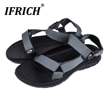 

2020 New Men Flats Sandals Slip on Beach Shoes for Mens Black Gray Beach Sandals Man Summer Mens Roman Sandals Size 38-44