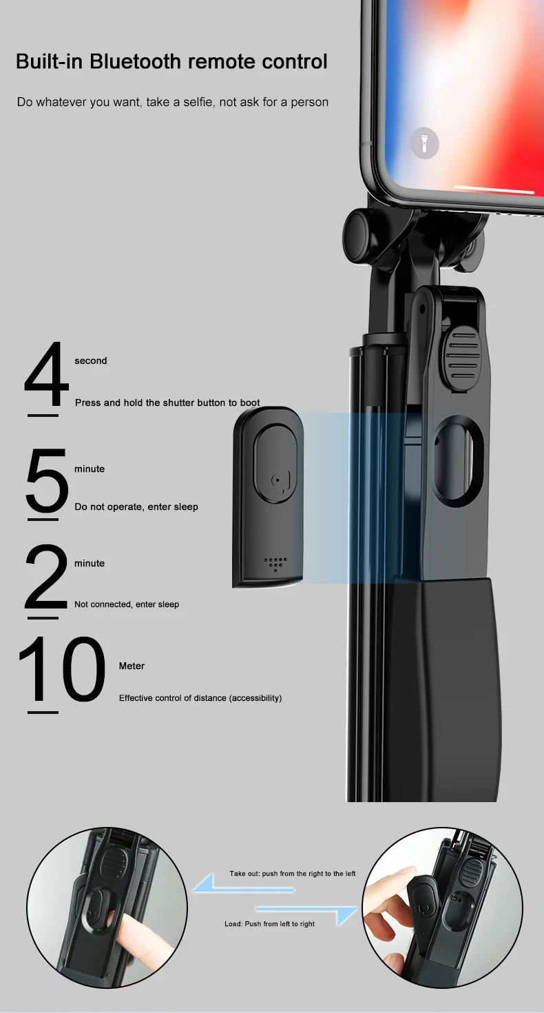 Bluetooth селфи палка с треногой из алюминиевого сплава селфи палка телефон Смартфон селфи-палка для iphone samsung huawei
