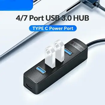 

ORICO 4/7 Port USB 3.0 HUB With Type C Power Supply Port Accessories Splitter For PC ABS Laptop USB OTG Adapter Computer US Q5J2