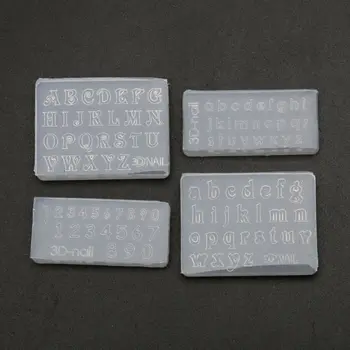 

Numbers Letters Pendant Resin Silicone Mold Jewelry Making Tools Nail Art Crafts 634D