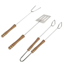 Комплект из 3 предметов, набор инструментов для барбекю щипцы для гриля вилка и лопатка CLainless CLeel барбекю посуда торт делая инструменты кухонные инструменты челнока