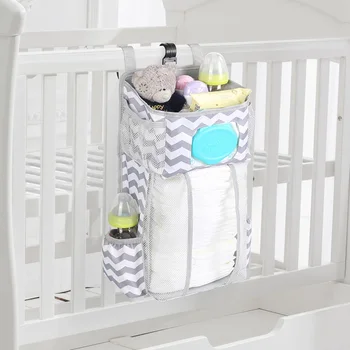 

Baby Bed Organizer Hanging Bags For Newborn Crib Diaper Storage Bags Baby Care Organizer Infant Bedding Nursing Bags