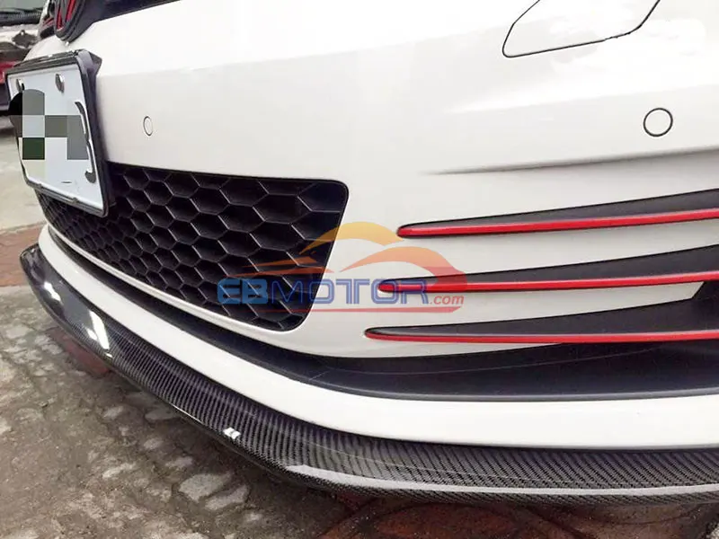 Карбоновый передний бампер нижний спойлер для гольфа 7 GTI MK7 MK 2014UP V092
