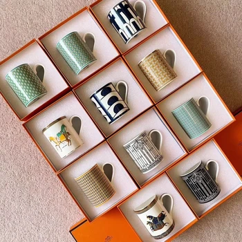 

Elegante H Mark Golden Top Grade Bone China Koffie Cup Europese Thee Cup Set En Schotel Afternoon Tea Koffie Drinkware