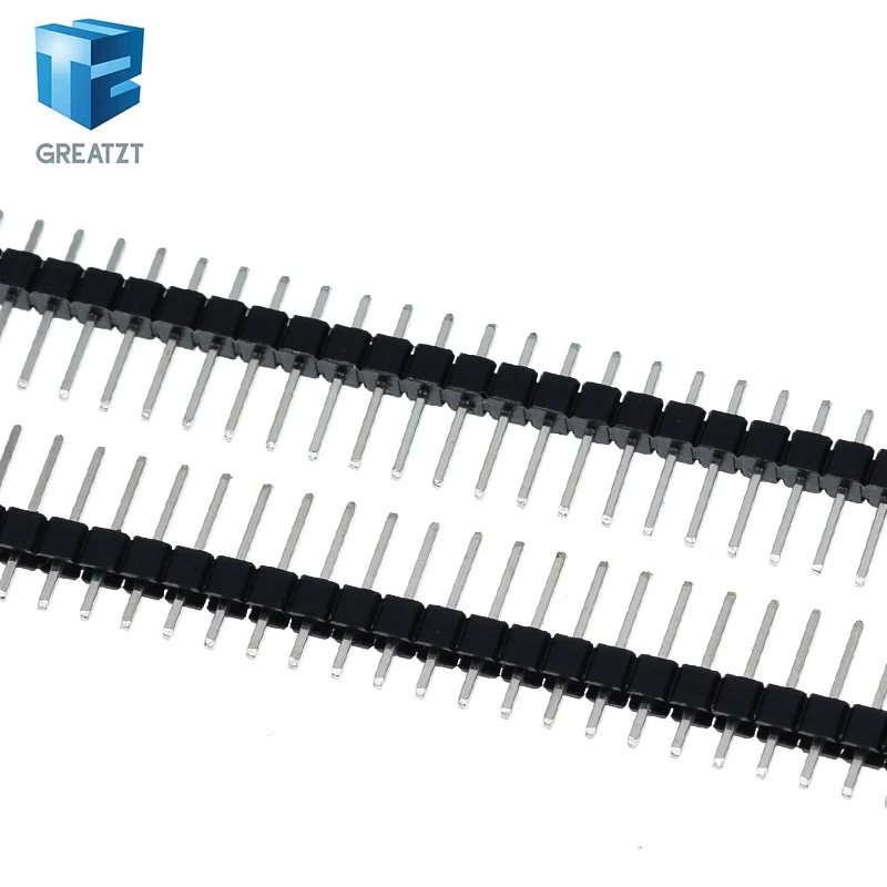 GREATZT 40 Pin 1x40 Einreihiger Stecker 2,54 Zerbrechlicher Stiftleisten-Steckverbinder für Arduino Schwarz – Detail 8