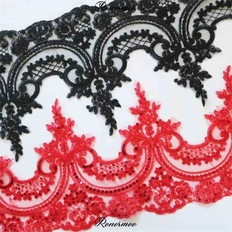 White/Ivory Sequin Cording Fabric Flower Venise Venice Mesh Lace Trim Applique Sewing Craft For Wedding Dec. 23cm 1Y delicate lace fabric lace sewing accessories lace sewing supplies lace accessories lace garment accessories lace decoration