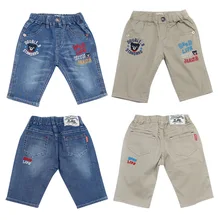 Mikiumkee2019 новые стильные летние детские разноцветные хлопковые ковбойские шорты с вышивкой Kaki Revers, штаны-Капри