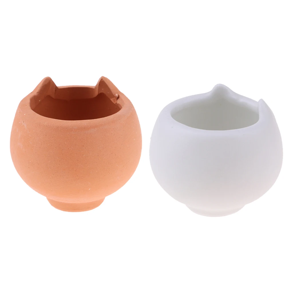 1/12 Dollhouse Miniatures Ceramic Flowerpots Vase Porcelain Flower Pots Toy