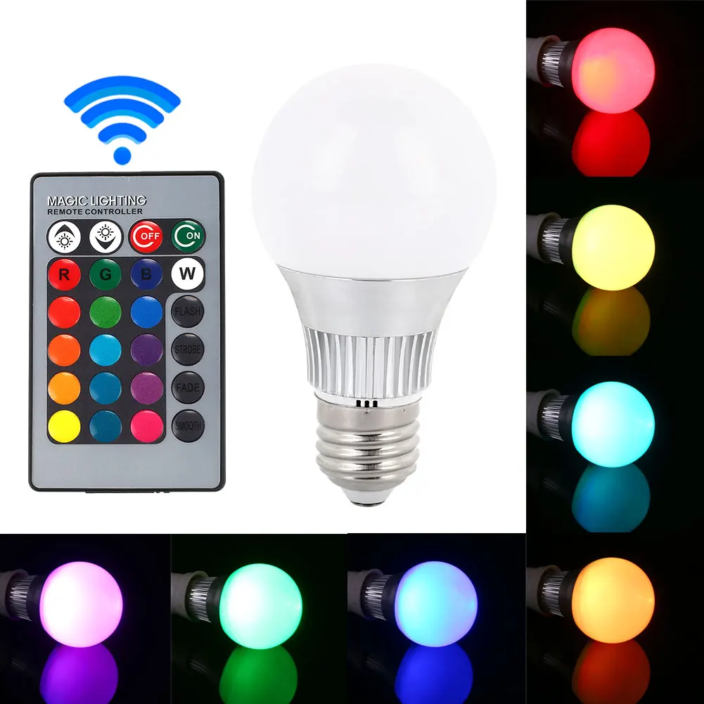 Глобальная лампа RGB 10 Вт 550ма контроль скорости комнатный светильник ing изменение цвета Бытовая лампа светодиодный лампочка E27 домашняя с