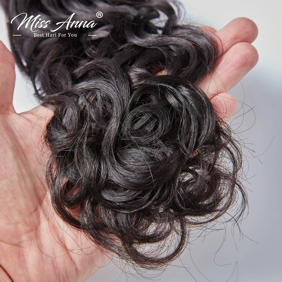 MissAnna натуральная волна 8-30 дюймов P индийские девственные волосы натуральный цвет 3 шт. натуральные кудрявые пучки волос