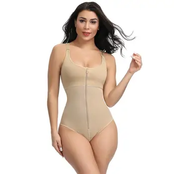 

Seamless Shapewear Full Body Shaper Front Zipper Waist Shaper Tummy Control Underwear Plus Size