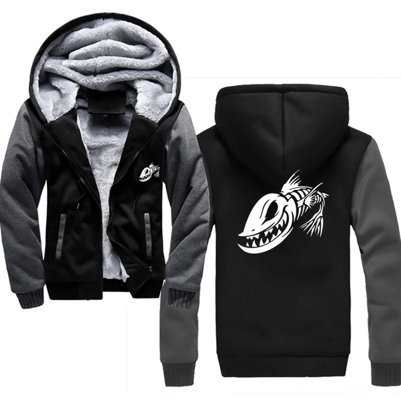 dark grey Рыбий esqueleto толстовки мужские модные спортивные костюмы мужские толстовки с капюшоном мужские s худи для путешествий XXXL - Цвет: dark grey