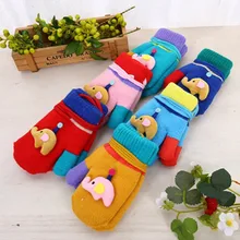 Зимние перчатки для детей, для малышей, для малышей, с милыми рисунками,, для девочек и мальчиков, зимние теплые перчатки, рукавицы, для детей