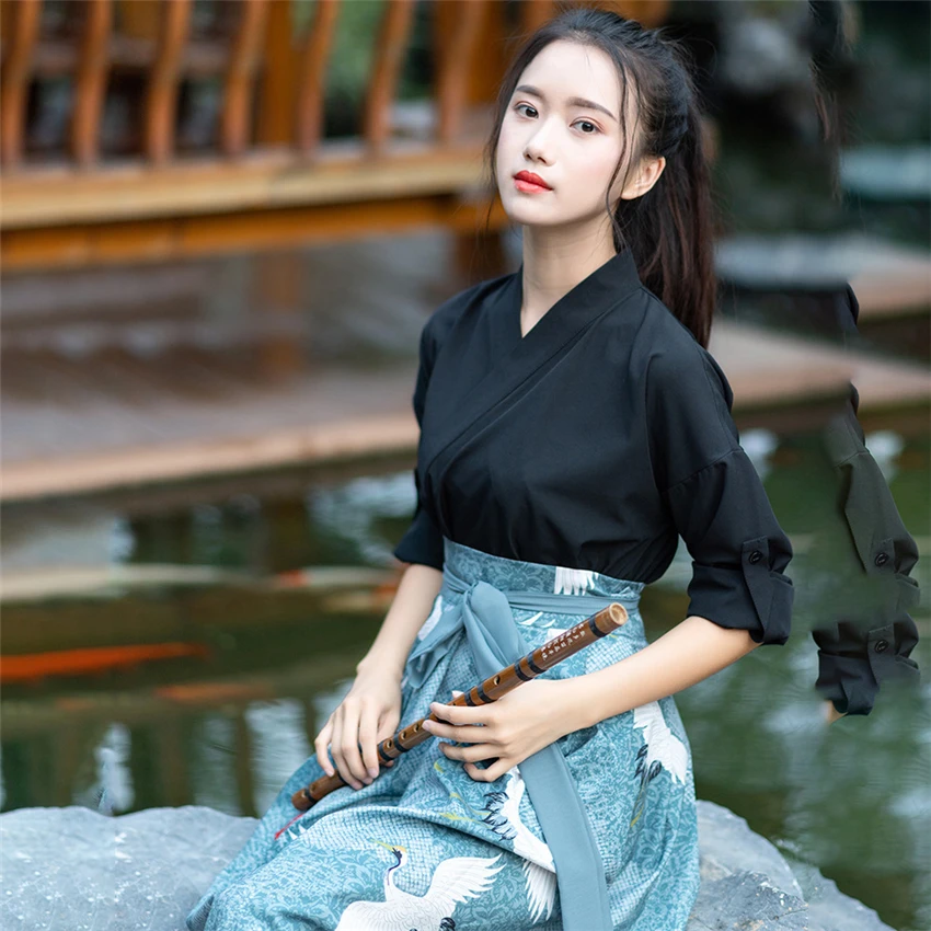 Kimono Dress Women Haori Japanese Style Kawaii Girls Crane Sakura Yukata Vintage Party Japan Dance Costume Samurai Cosplay japanese kimono,japanese kimono cardigan,japanese kimono shirt