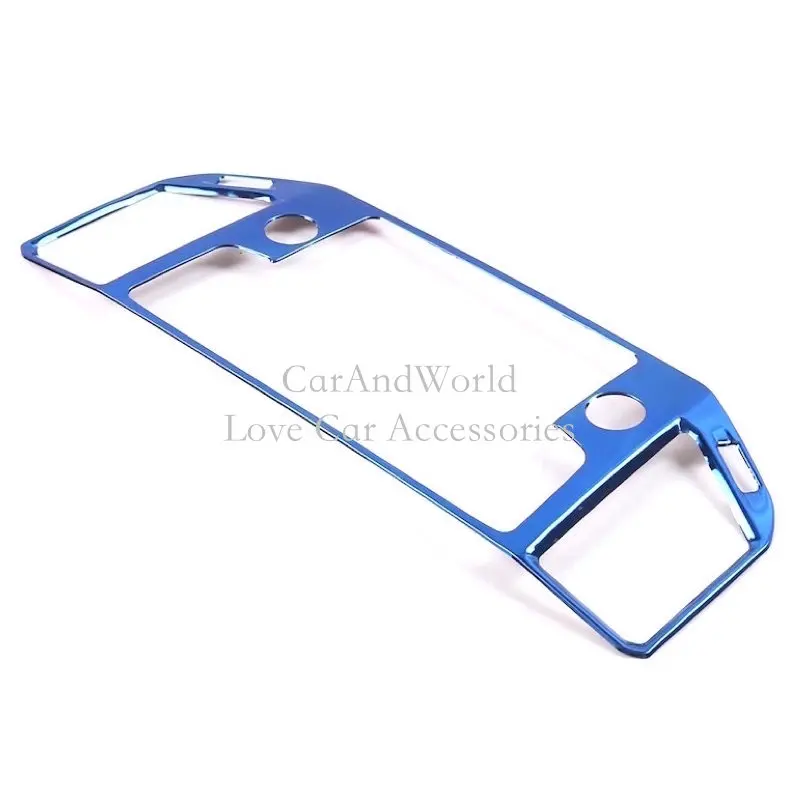 No2-Blue Для Volkswagen VW Teramont Atlas- внутренняя консоль навигационная панель Крышка молдинг рамка отделка автомобильные хромированные аксессуары из АБС-пластика - Цвет: No2-Blue