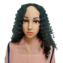 Pervado волосы 2" Кудрявые вьющиеся синтетические волосы парики для афро-американских женщин черный коричневый Жук Цвет Косплей вечерние Парики прическа