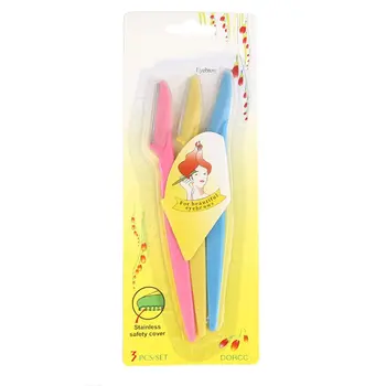 

3PCS Eyebrow Sharp Eyebrow Knife Shaving Eyebrow Tool Shaving Eyebrow Knife With Protective Cover Eyebrow Knife
