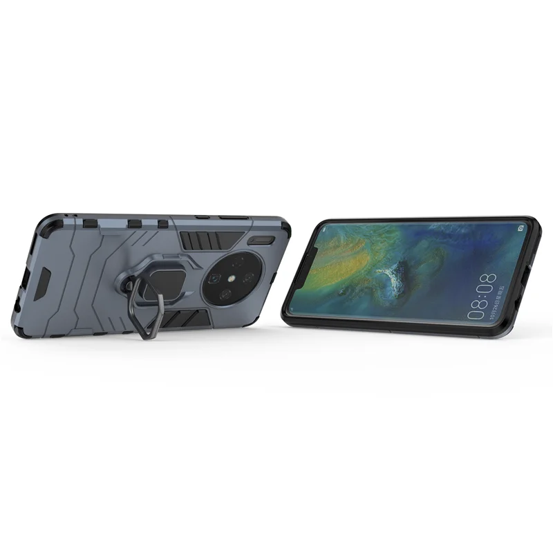 Роскошный Броня с магнитным кольцом чехол для huawei Коврики 30 20 Pro P30 P20 lite Y5 Y6 Y7 Y9 чехол для телефона чехол противоударный держатель чехол s