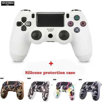 

WUIYBN PS4 Gamepad Wireless Controller Joystick For SONY PlayStation 4 DualShock 4 Game Machine Console With Silicone Case