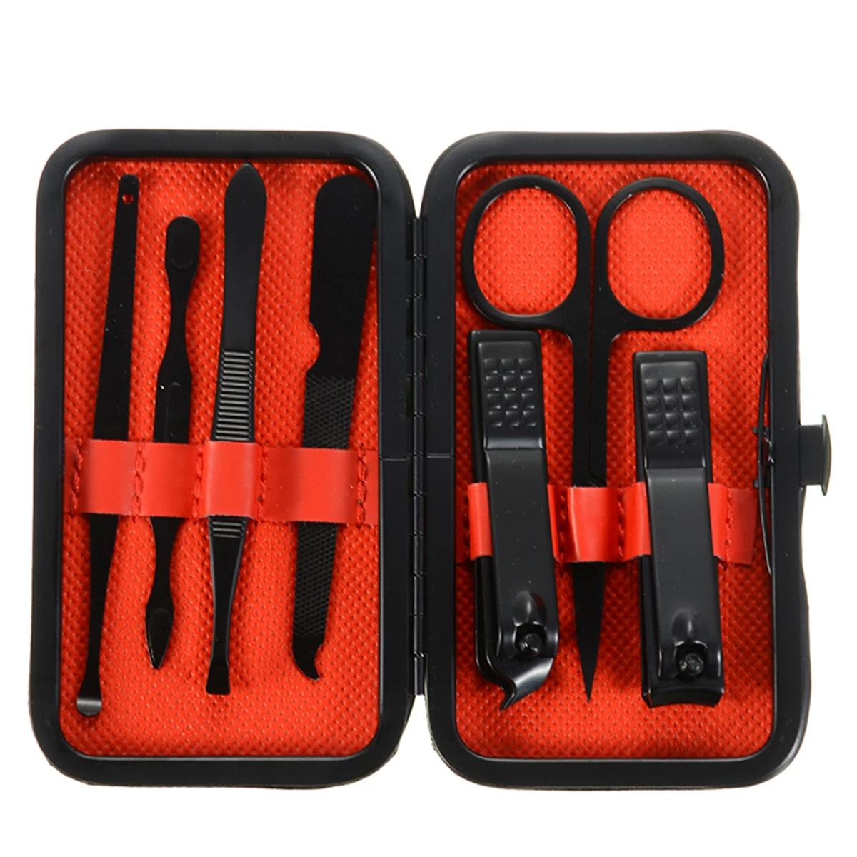 New Arrival 7pcs Stainless Steel Manicure Kit Pedicure Scissor Tweezer Manicure Set Nail Clipper Nail Care Tools Gift