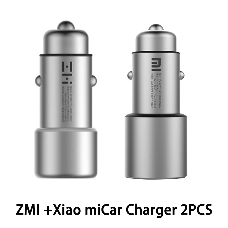 Крепление для спортивной камеры Xiao mi автомобиля Зарядное устройство QC 3,0 Dual USB быстрое зарядное устройство 5 V/3A 9В/2A mi автомобиля-Зарядное устройство для Android iOS iPhone samsung huawei - Тип штекера: Xiaomi and ZMI