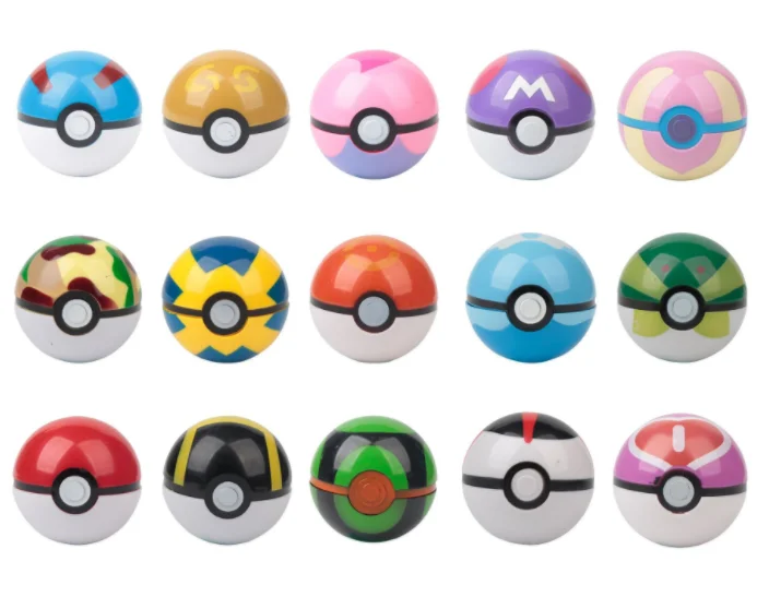 

15Pcs balls+ 15pcs Free Random Mini Figures Inside Anime Toy for Children Toys