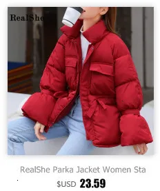 RealShe, Женская куртка,, с отворотом, длинный рукав, с поясом, одноцветная, зимняя, женская, осенняя, повседневная, для женщин, зимние пальто и куртки