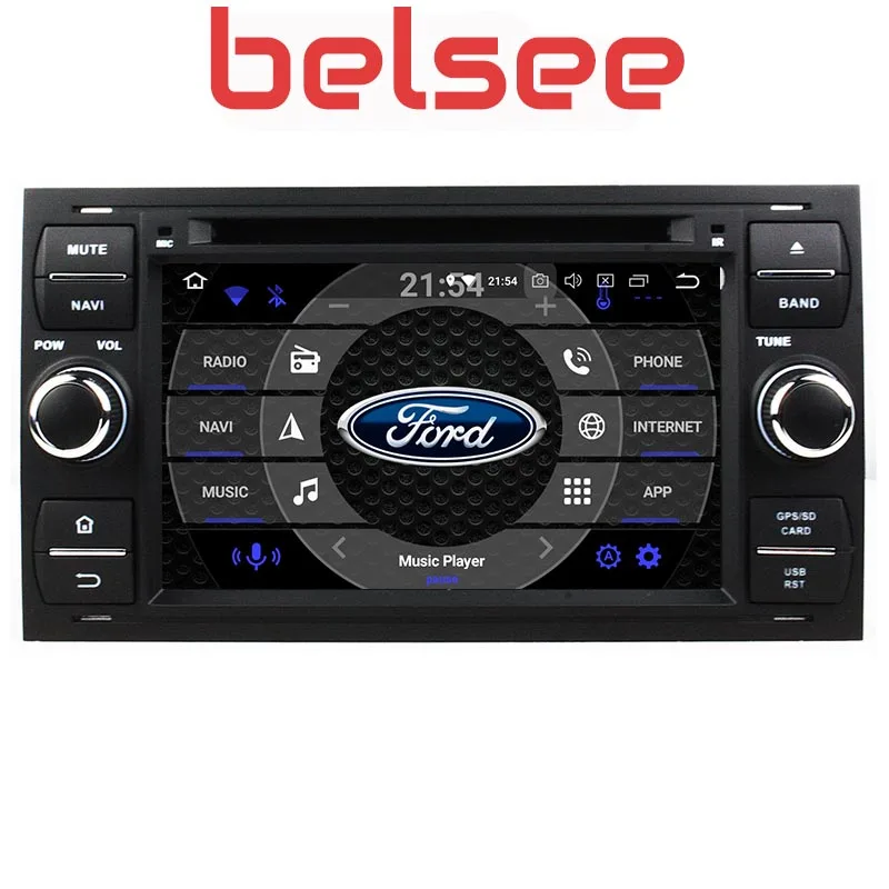 LINGJIE Navigatore satellitare per Auto Android per Ford Kuga 2017-2018 Sistema di Navigazione GPS per unit/à Principale SWC 4G WiFi BT Collegamento Specchio USB Carplay Integrato