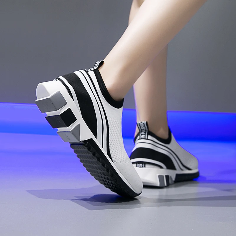 Мужские и женские кроссовки Fujin легкие из дышащей сетки на плоской подошве