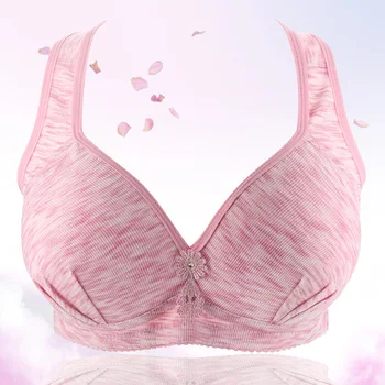 

Large Thin No Steel Ring Pure Cotton Mother's Bra Cotton Widened Shoulder Beltvest Style Women's Underwear