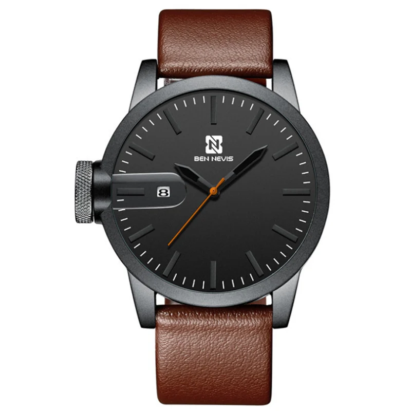 Men's Fashion Belt Quartz Watch Student Sports Time Waterproof Calendar Luminous Watch Men's Non Mechanical Watch