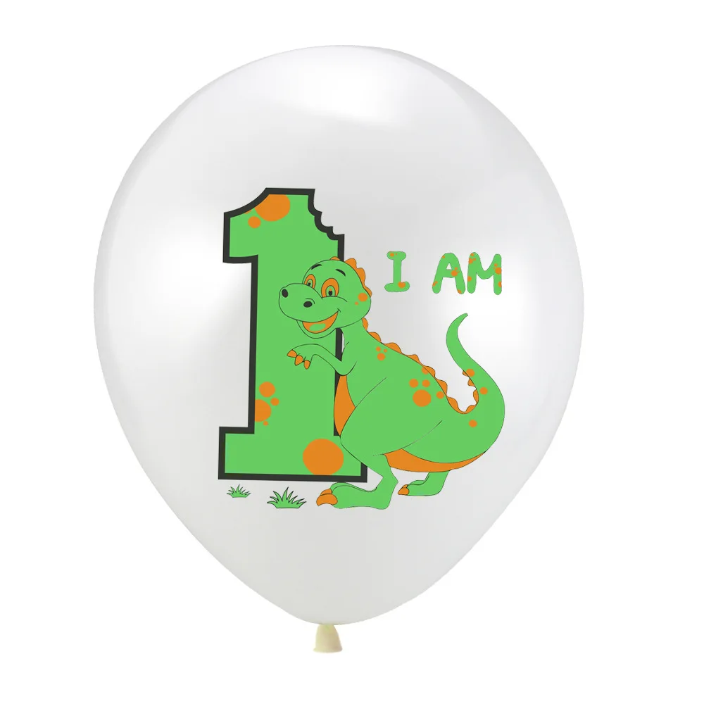 green 5/10/20 шт./компл. 12 дюймовых I AM ONE динозавр латексных воздушных шаров с 1st День рождения для детей Детская куртка с воротником-хомутом для малышей душ вечерние/воздушные шары расходные материалы - Цвет: green