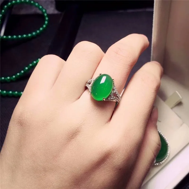 LETSFUN Fine Jewelry 925 Серебряный инкрустированный натуральный халцедон капли воды ожерелье кольцо браслет набор