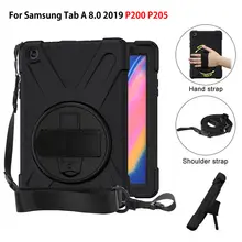 Чехол для Samsung Galaxy Tab A 8,0 с S Pen 8,0 SM-P200 P200 P205 чехол Funda противоударный сверхмощный с ремешком на запястье