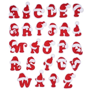 

Practical Christmas English 26 Letters Patch on Embroidered Sewing Applique Sew on Fabric Badge DIY Apparel Accessories