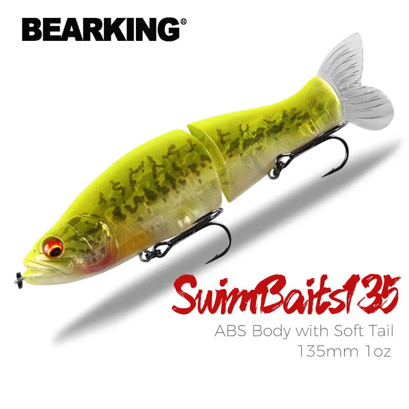 Top Fishing Lures 135mm 1oz Jointed minnow Wobblers ABS Body with Soft Tail Top Fishing Lures 135mm 1oz Jointed minnow Wobblers ABS Body with Soft Tail