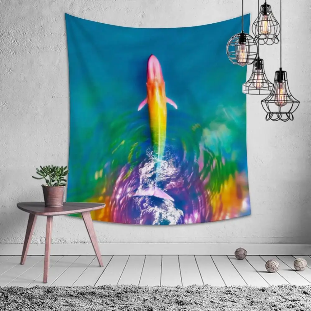 

Cartoon Pattern Tapestry Mandala Psychedelic Wall Hanging Boho Style Home Decoration