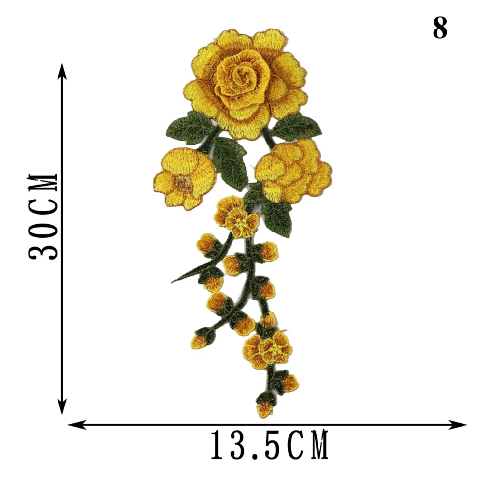 1 шт. вышивка цветок розы пришить патч Аппликация diy стикер для рукоделия для джинсов шапка Сумка Одежда Аксессуары значки поставки