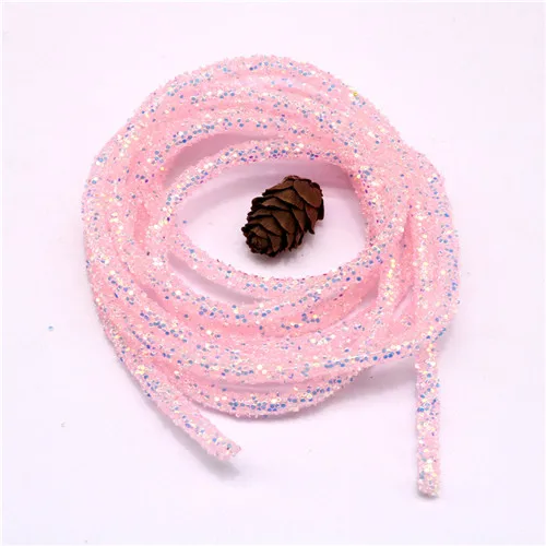 10 Yards 6mm Glitter Sequins Rhinestones Soft Tube Cord Rope String for DIY Sandals Bracelet Garment Collar Craft Supplies 