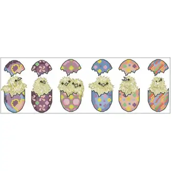

Chick out of the shell patterns Counted Cross Stitch 11CT 14CT DIY Cross Stitch Kits Embroidery Needlework Sets home decor