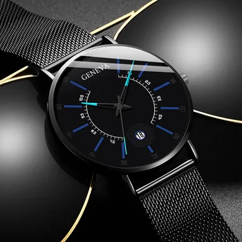 

Fashion simple stainless steel mesh strap watch mens watches reloj hombre 2018 watches for men gifts for men wrist watch