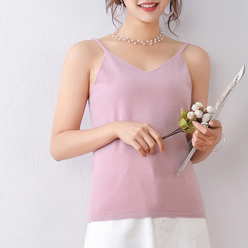 adohon 2020 woman Vest summer sweaters knitted Sleeveless Pullovers jumper High Quality Female knitwear V-neck cool comfortable | Женская