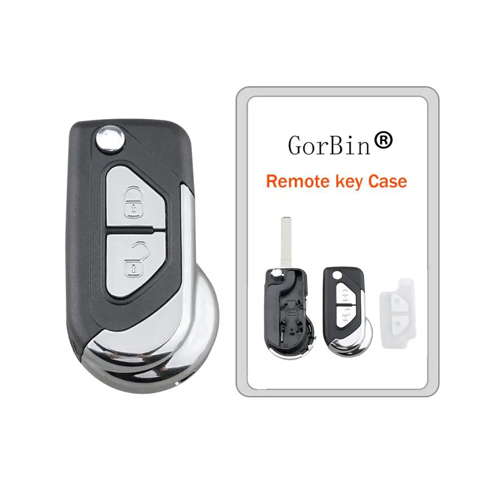 

GORBIN 2 Buttons Flip Car Key Shell for Citroen DS3 2009-2015 Smart Remote Car Key Fob Case Cover CE0536 VA2 Blade