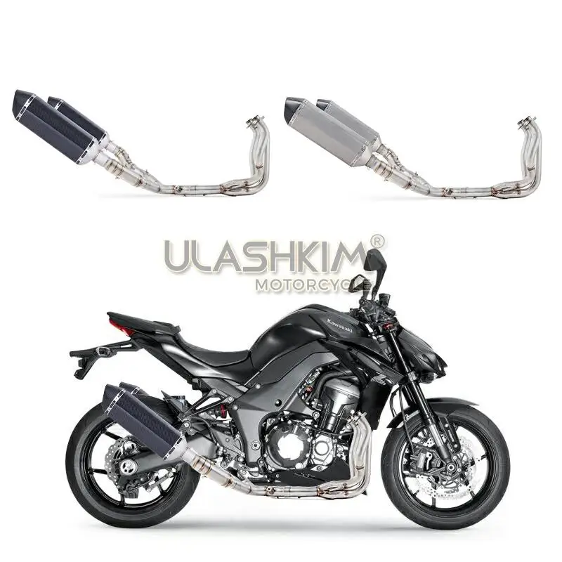 Полная выхлопная система мотоцикла без шнуровки для kawasaki Z1000 Z1000R Z1000J Ninja1000 2010- Модифицированная средняя Соединительная труба
